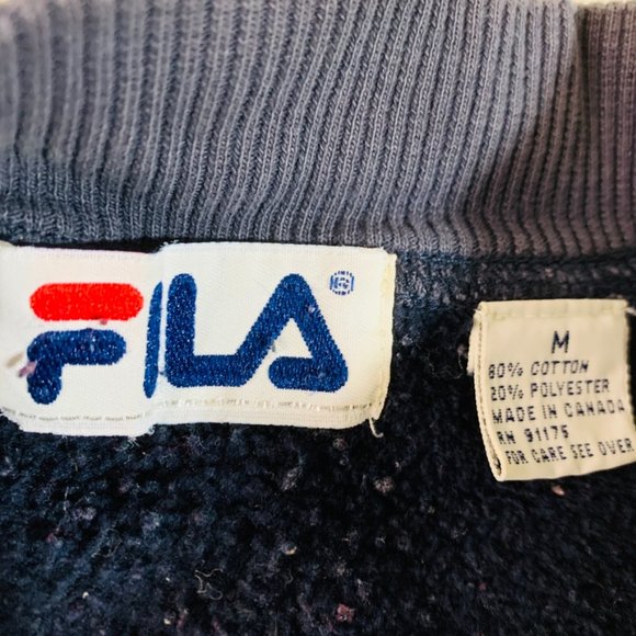 Vintage Fila small logo embroidered crewneck sweatshirt men's medium - Picture 4 of 4